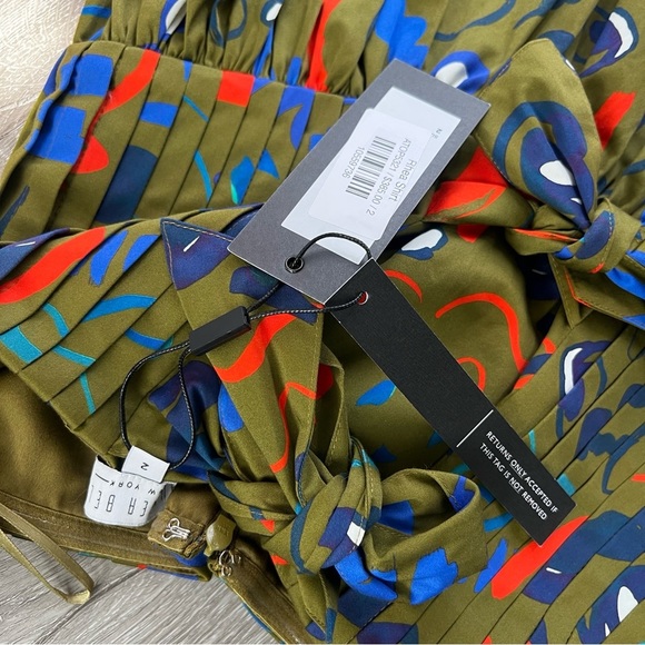 NWT Anthropologie Hunter Bell Rhea Tank Top Blouse Off Shoulder Ribbon Size 0 2 - Picture 16 of 16